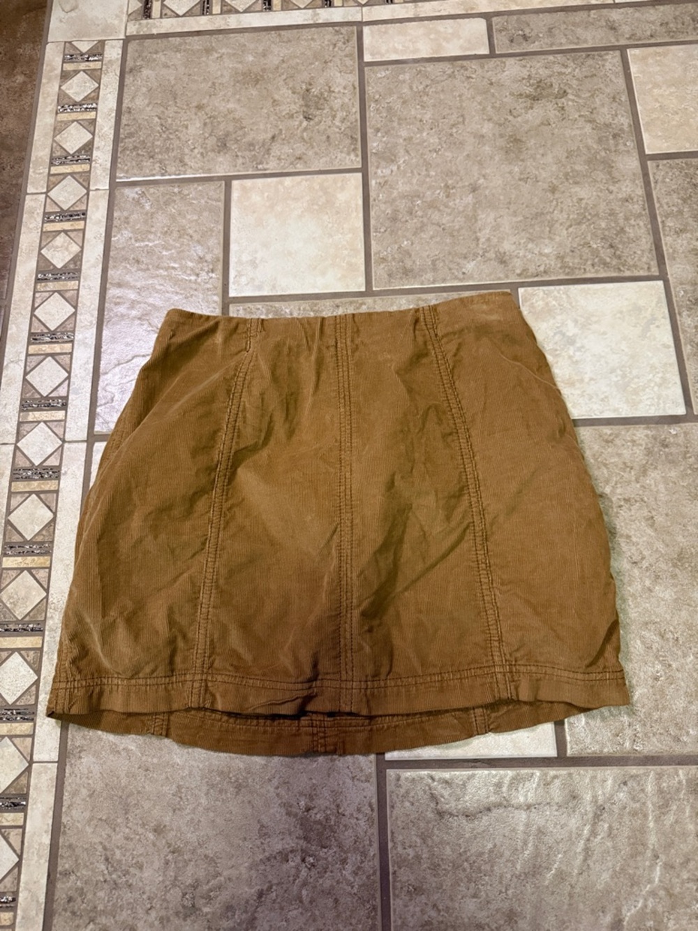 Free People Women’s Brown Mini Skirt - Classic Panel Design